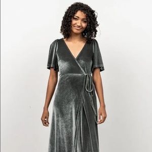 Baltic Born Meghan velvet wrap dress
